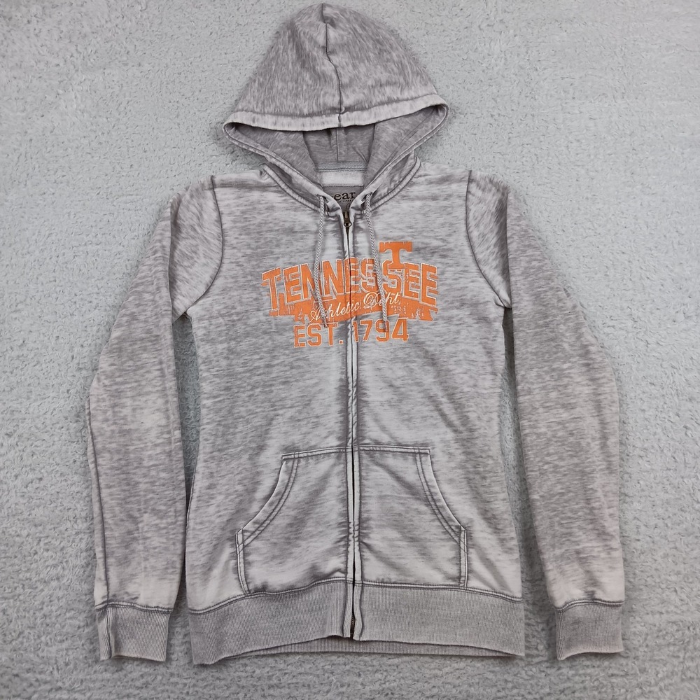 Gear For Sports Hoodie Tennessee Volunteers M Grey Burnout Full Zip RN49314